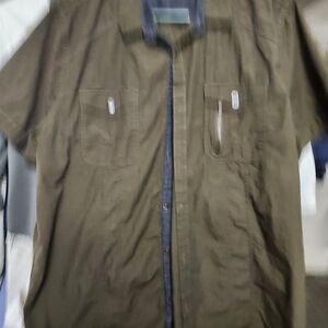 Guess Men's Brown Casual Button Down Shirt